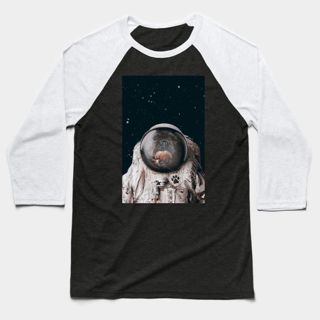 Space Dog Baseball T-Shirt by SeamlessOo